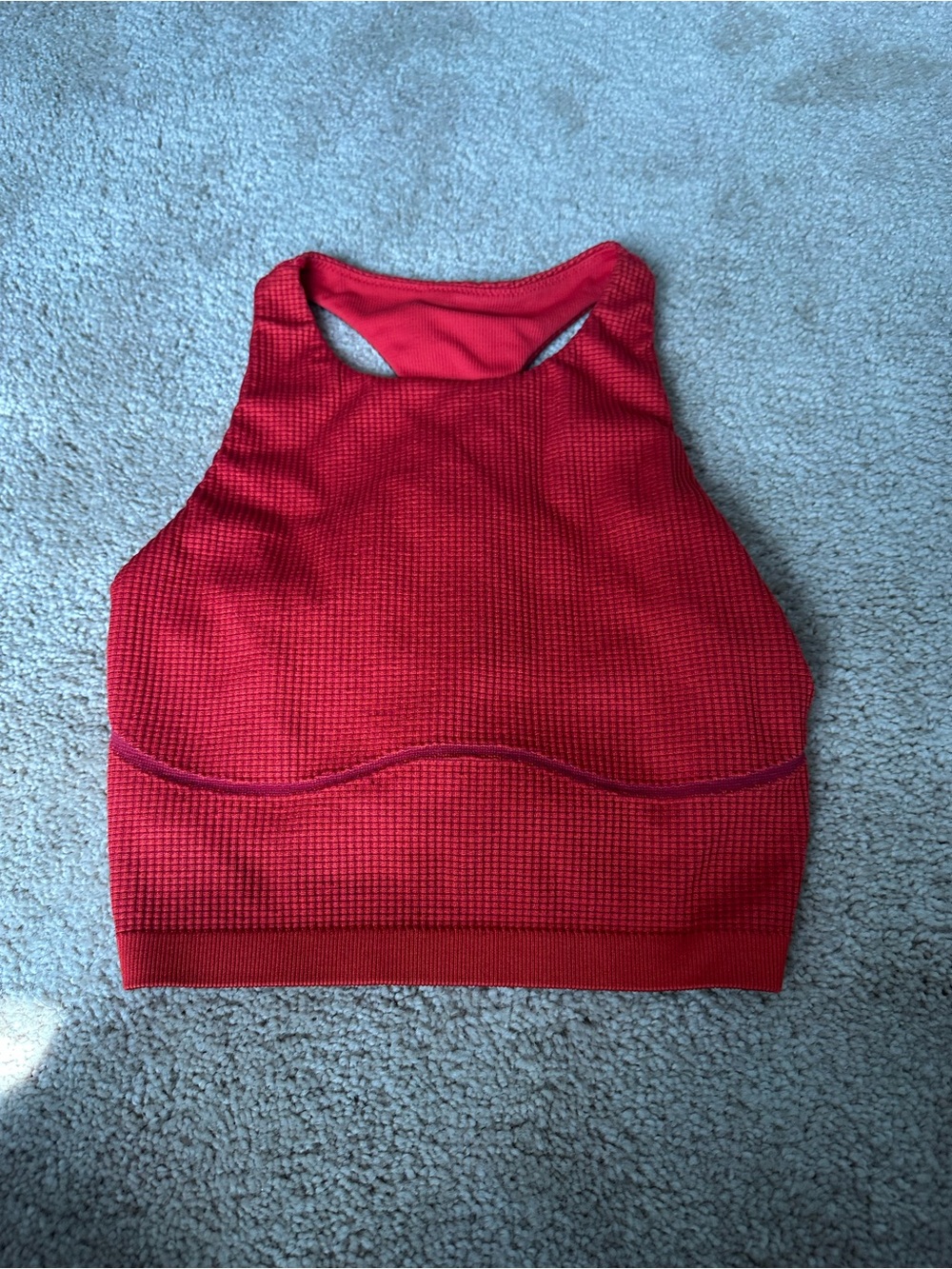 aerie Red High-Neck Seamless Sports Bralette